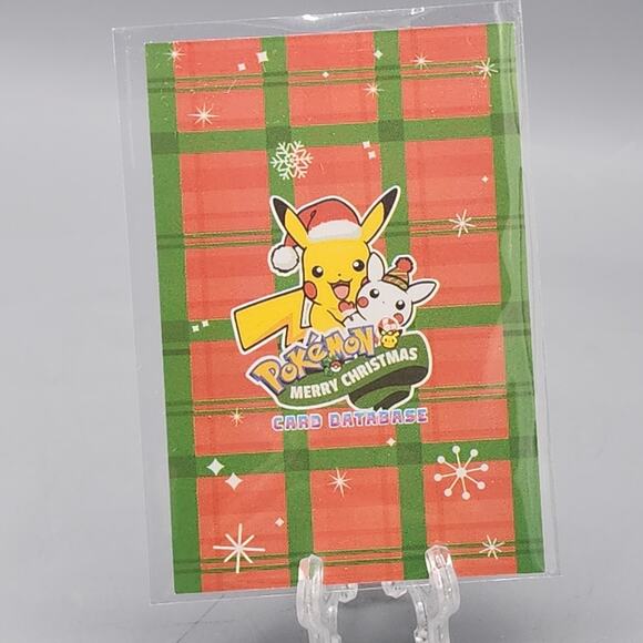 Poncho Pikachu Shiny Rayquaza Gold Holo Pokemon Database Merry Christmas - Picture 2 of 8